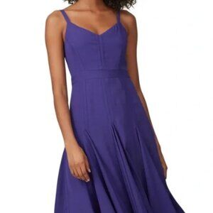 Prabal Gurung Purple Seamed Midi Dress - Size 4 -Lightly Worn
